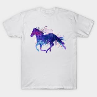 Running Horse Watercolor Silhouette T-Shirt